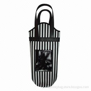 Bottle tote bag, made of canvas and PU